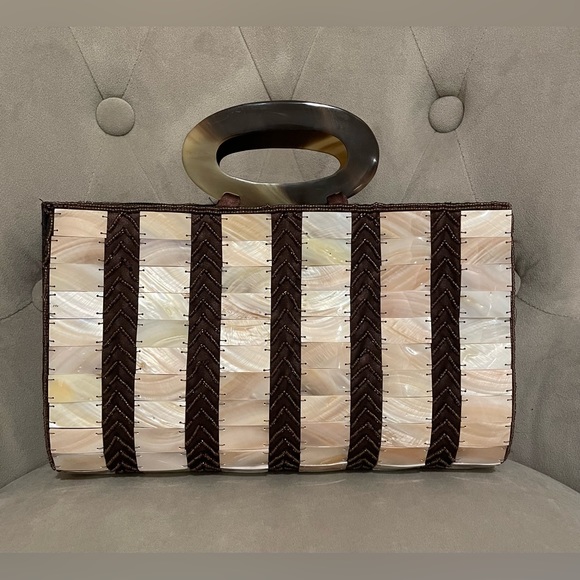 Mad Bags Handbags - Mad Bags Mother of Pearl and Horn Handbag